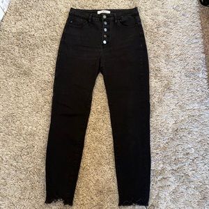 Black Button Up Skinny Jeans